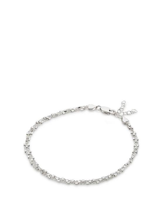 front image of beaverbrooks-silver-triple-strand-singlenbspanklet-stylish-beaded-design