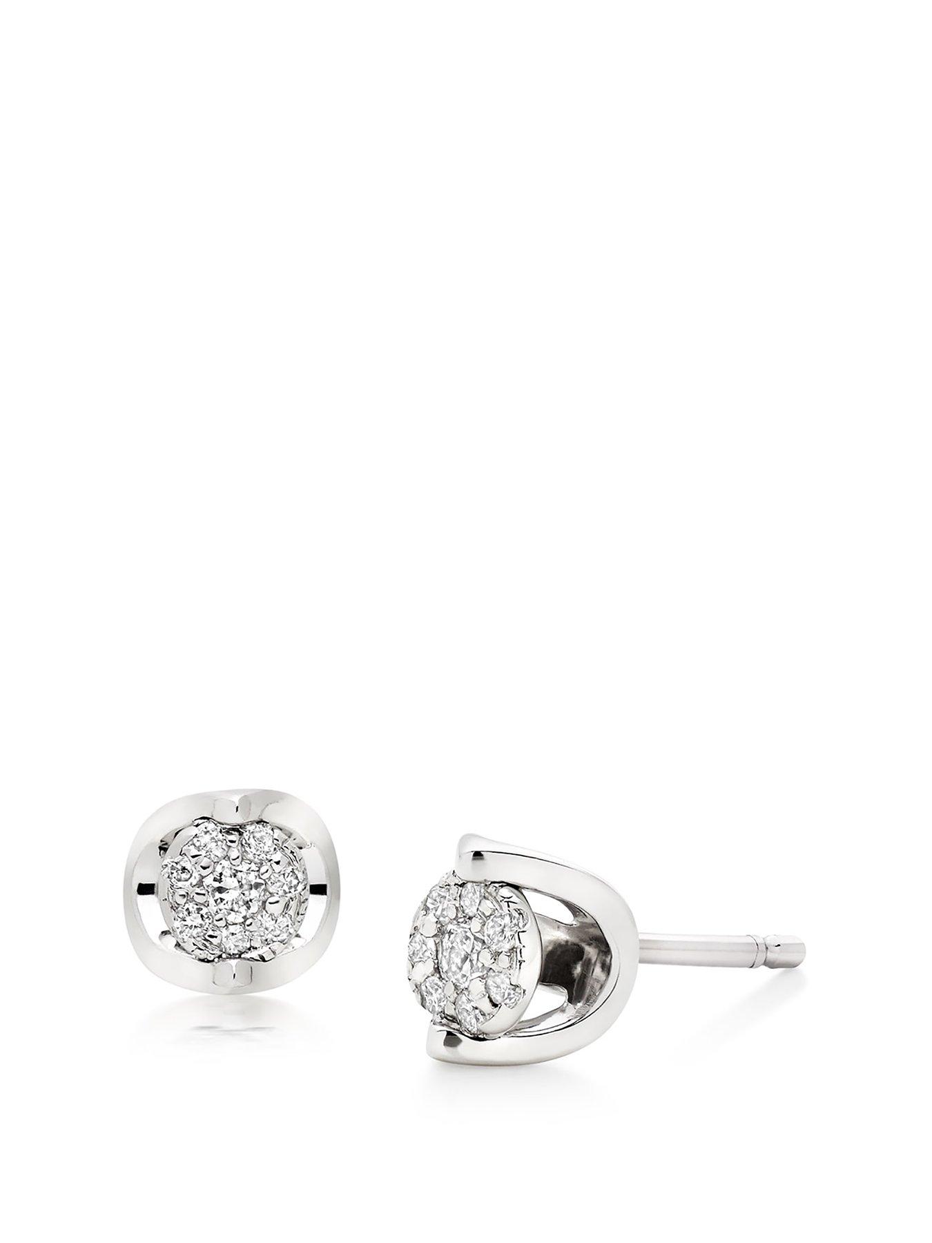 White gold hot sale stud earrings