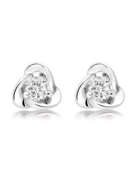 stillFront image of beaverbrooks-9ct-white-gold-diamond-earrings