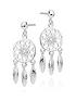  image of beaverbrooks-silver-cubic-zirconia-dreamcatcher-earrings