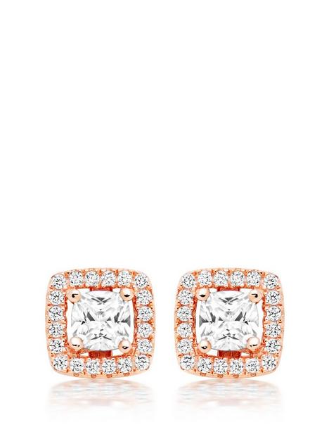 beaverbrooks-silver-rose-gold-plated-cubic-zirconia-halo-stud-earrings