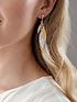  image of beaverbrooks-silver-three-colour-gold-plated-feather-drop-earrings
