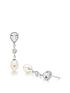  image of beaverbrooks-silver-freshwater-cultured-pearl-cubic-zirconia-drop-earrings