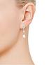  image of beaverbrooks-silver-freshwater-cultured-pearl-cubic-zirconia-drop-earrings