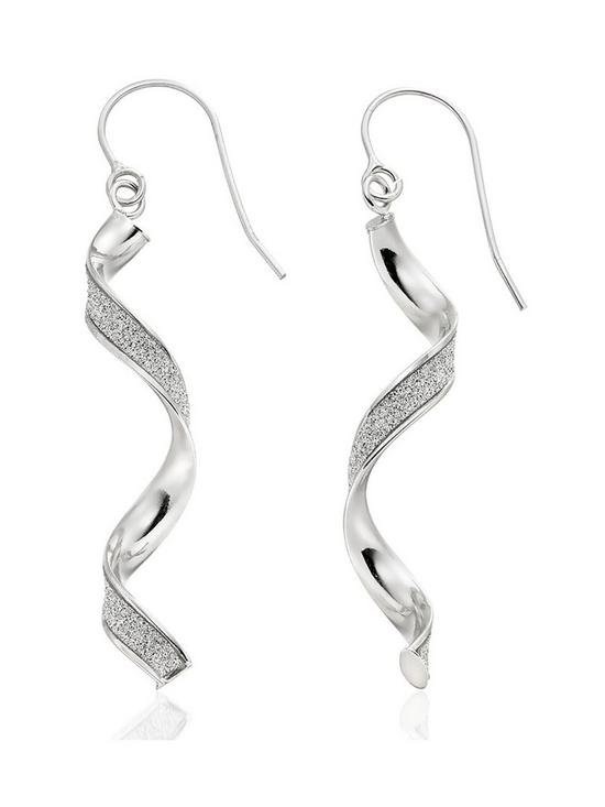 front image of beaverbrooks-white-gold-glitter-drop-earrings