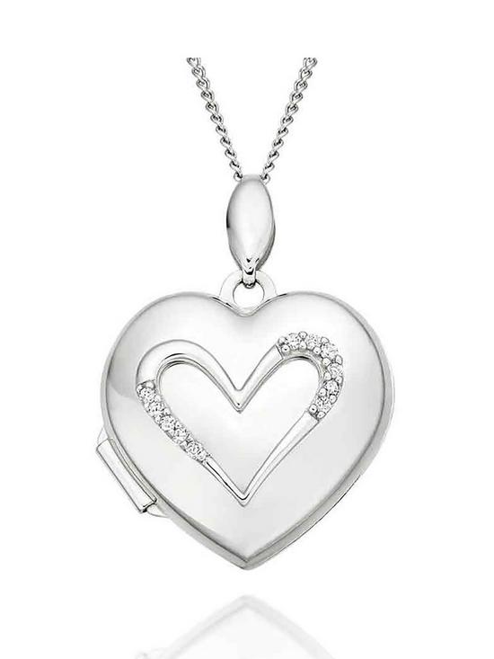 front image of beaverbrooks-9ct-white-gold-diamond-heart-locket