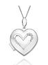  image of beaverbrooks-9ct-white-gold-diamond-heart-locket