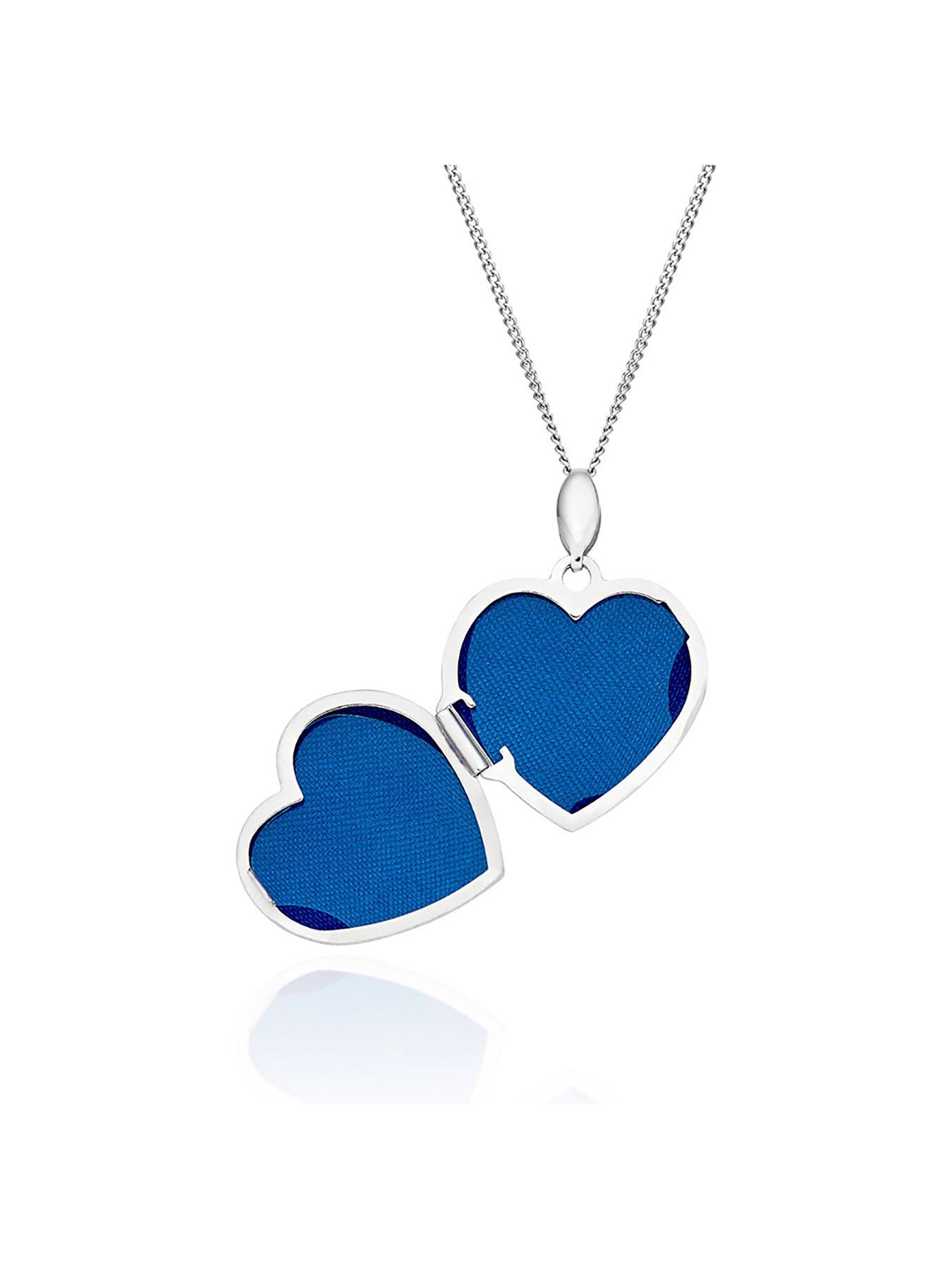 Image 2 of 5 of Beaverbrooks 9ct White Gold Diamond Heart Locket