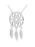  image of beaverbrooks-silver-cubic-zirconia-dreamcatcher-necklace