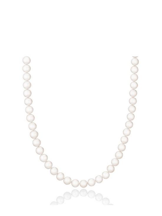 front image of beaverbrooks-silver-freshwater-pearl-single-row-necklace