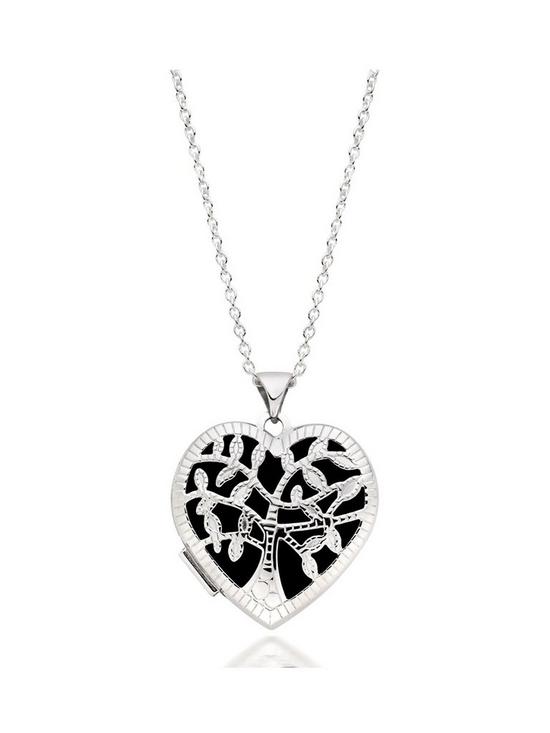 front image of beaverbrooks-silver-tree-heart-locket
