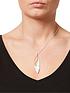  image of beaverbrooks-silver-three-colour-gold-plated-feather-necklace