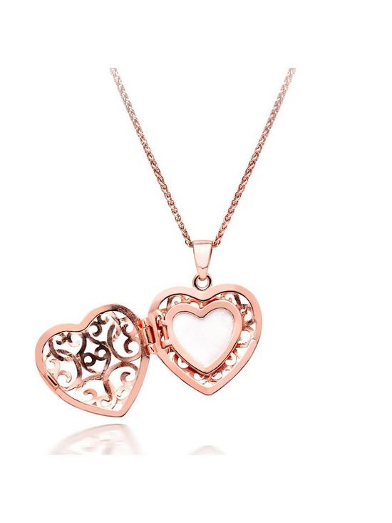 stillFront image of beaverbrooks-silver-rose-gold-plated-heart-locket-pendant