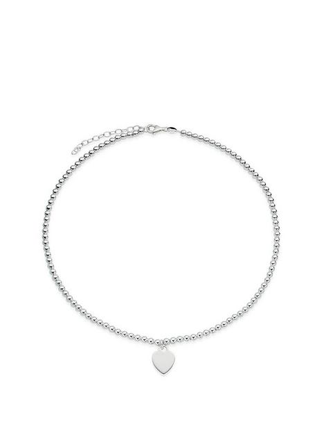 beaverbrooks-silver-ball-heart-necklace