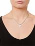  image of beaverbrooks-silver-ball-heart-necklace