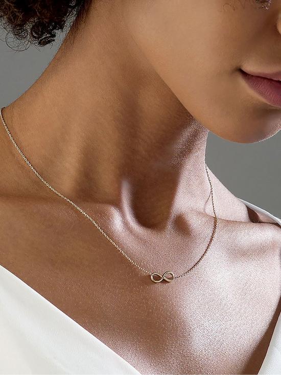stillFront image of beaverbrooks-9ct-gold-infinity-necklace