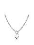  image of beaverbrooks-silver-heart-necklace