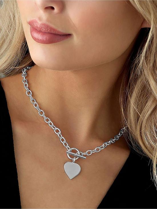 stillFront image of beaverbrooks-silver-heart-necklace