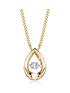  image of beaverbrooks-dance-9ct-gold-diamond-pendant