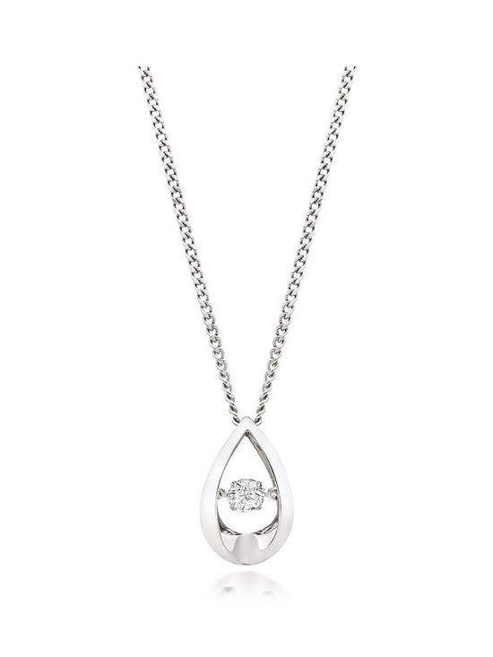 front image of beaverbrooks-dance-9ct-white-gold-diamond-pendant