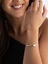  image of beaverbrooks-silver-and-rose-gold-plated-infinity-bangle