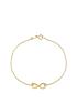  image of beaverbrooks-9ct-gold-infinity-bracelet
