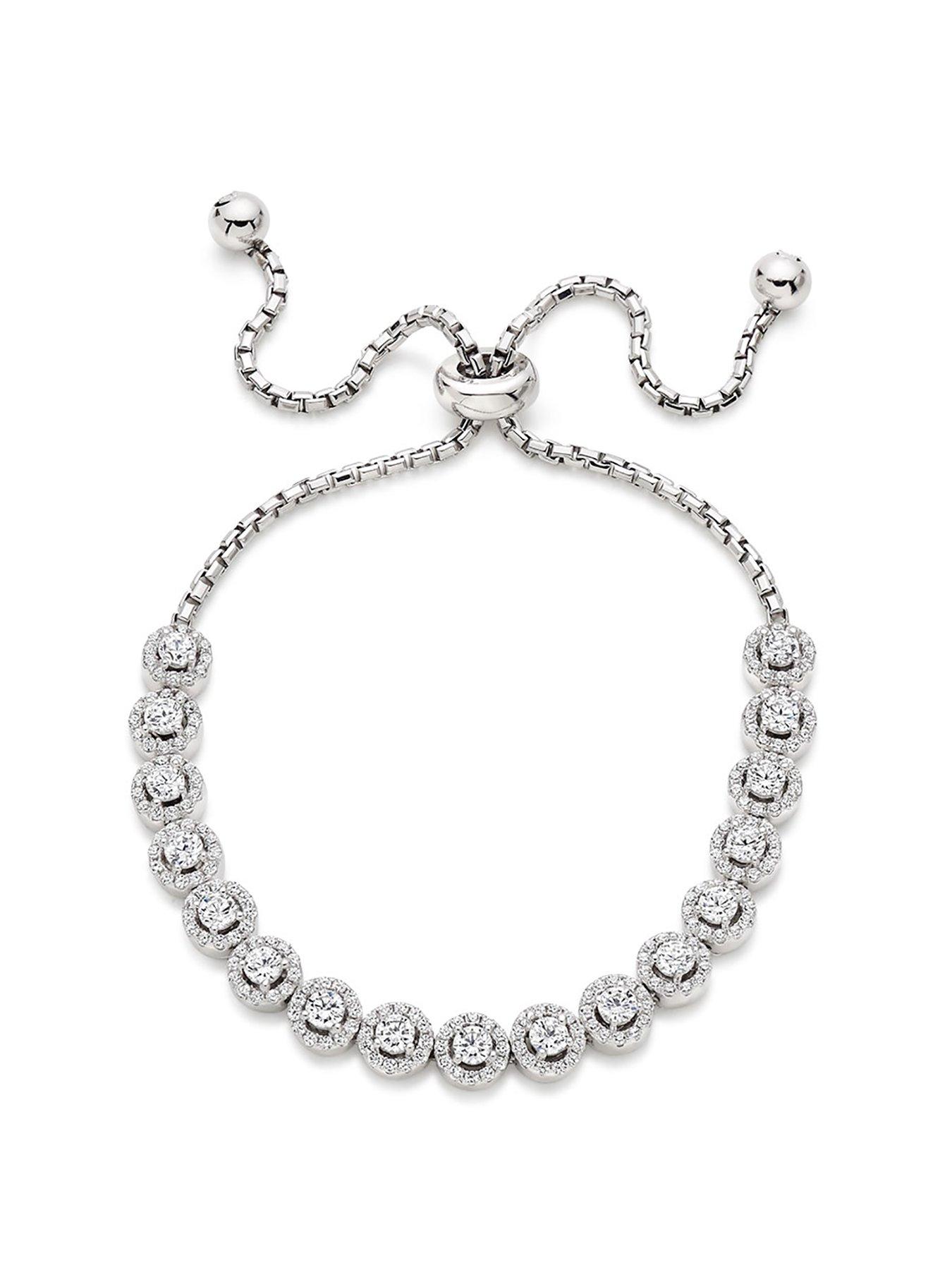 Image 1 of 3 of Beaverbrooks Silver Cubic Zirconia Bracelet