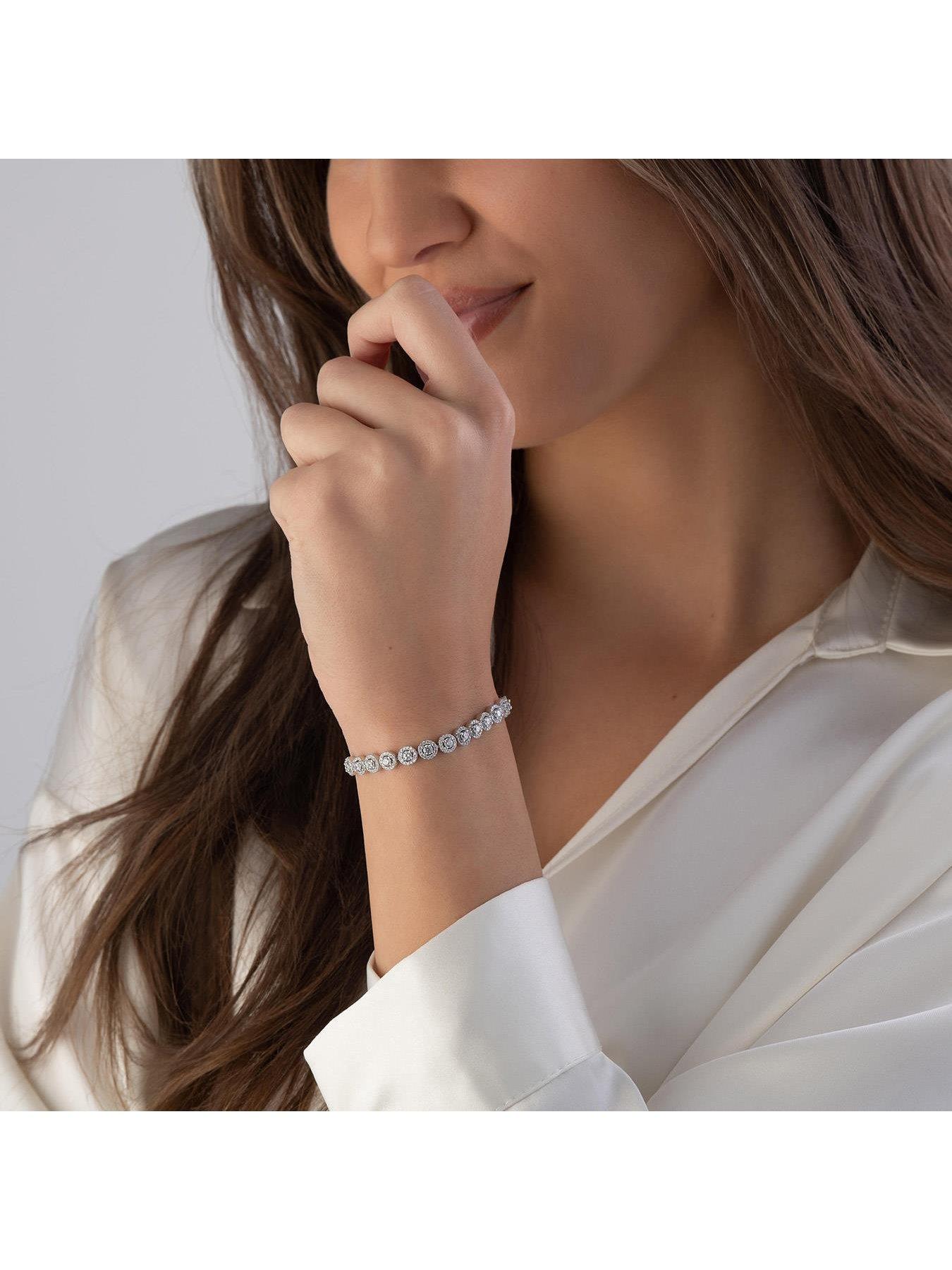 Image 3 of 3 of Beaverbrooks Silver Cubic Zirconia Bracelet