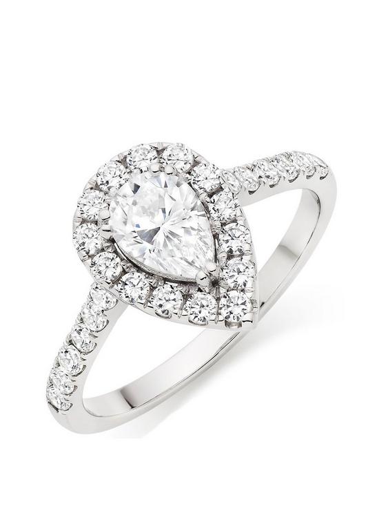 front image of beaverbrooks-9ct-white-gold-cubic-zirconia-pear-shaped-halo-ring
