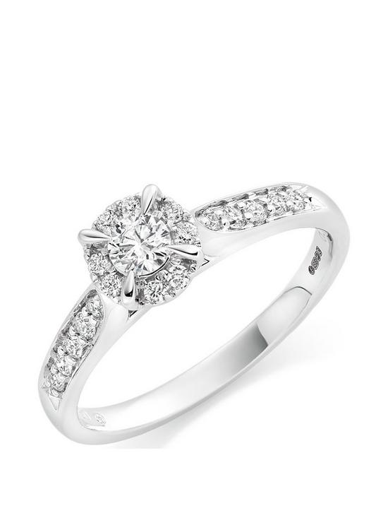 front image of beaverbrooks-18ct-white-gold-diamond-halo-ring