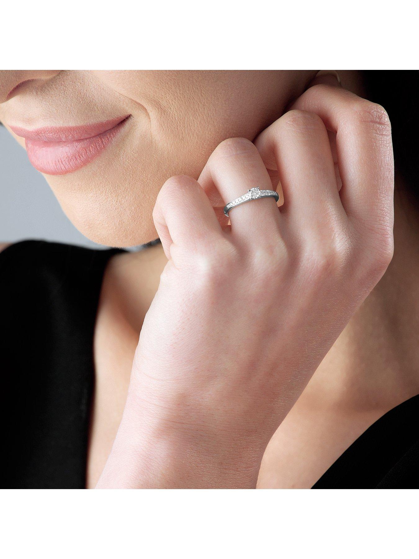  image of beaverbrooks-platinum-diamond-solitaire-ring