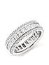  image of beaverbrooks-silver-cubic-zirconia-triple-row-ring