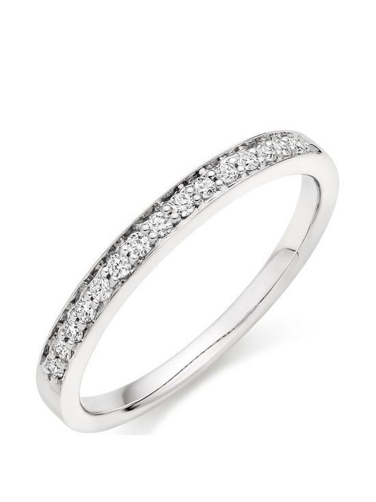 front image of beaverbrooks-9ct-white-gold-diamond-half-eternity-ring