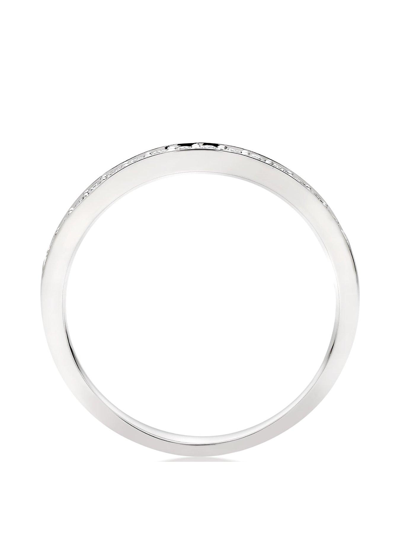  image of beaverbrooks-9ct-white-gold-diamond-half-eternity-ring