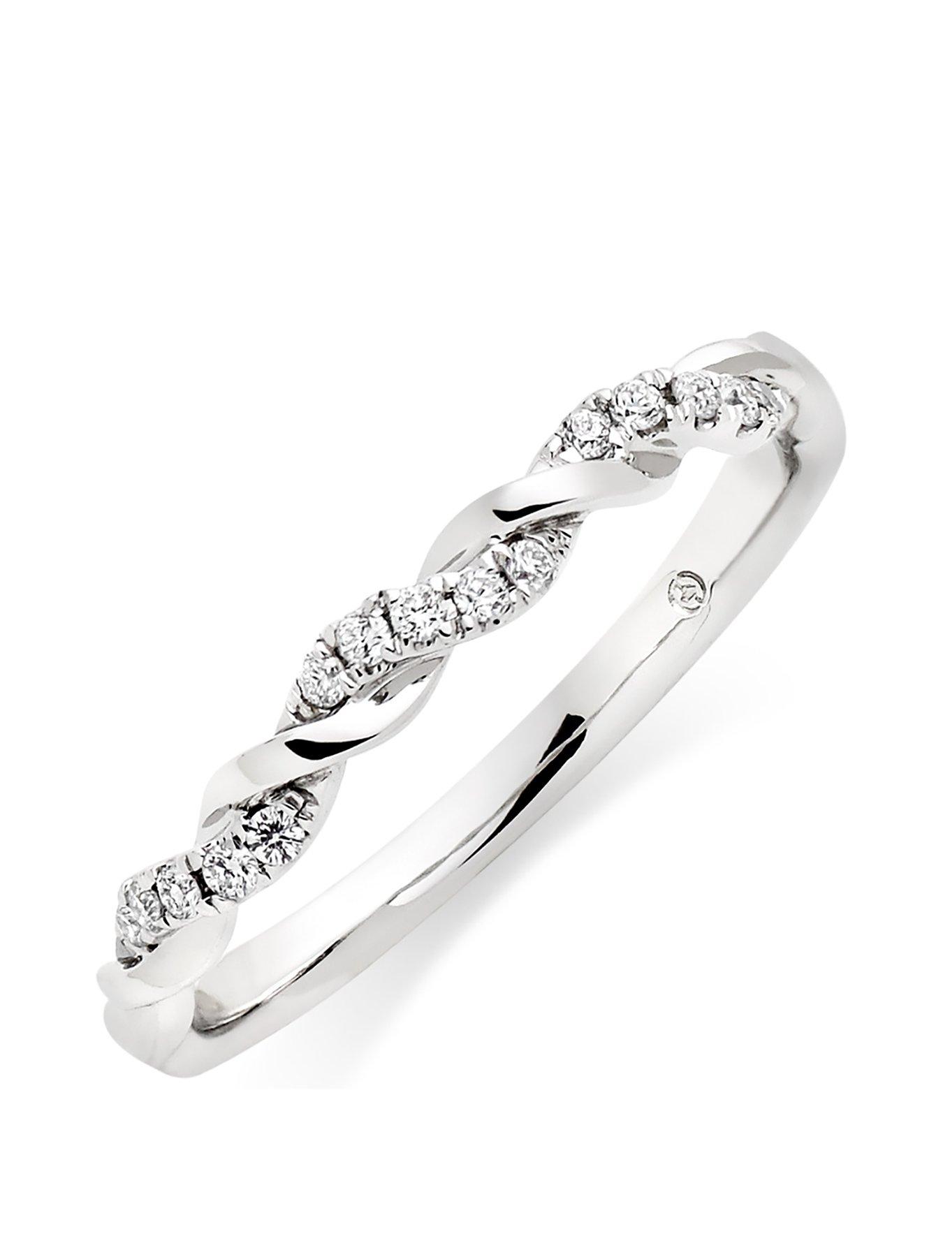 beaverbrooks 18ct white gold diamond ring