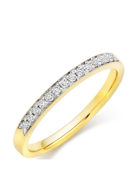 front image of beaverbrooks-18ct-gold-diamond-half-eternity-wedding-ring