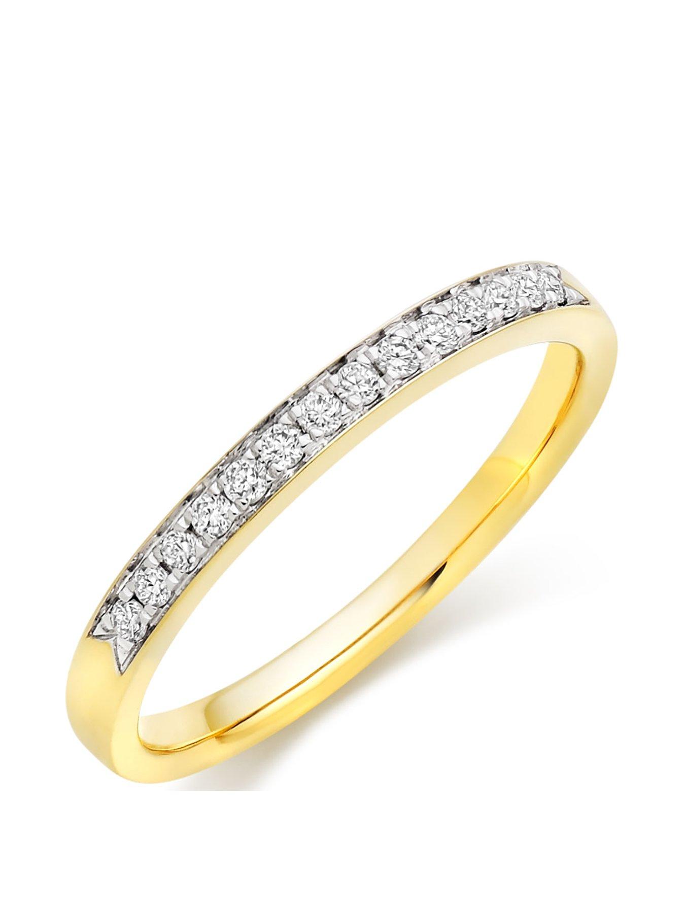 undefined 18ct Gold Diamond Half Eternity Wedding Ring