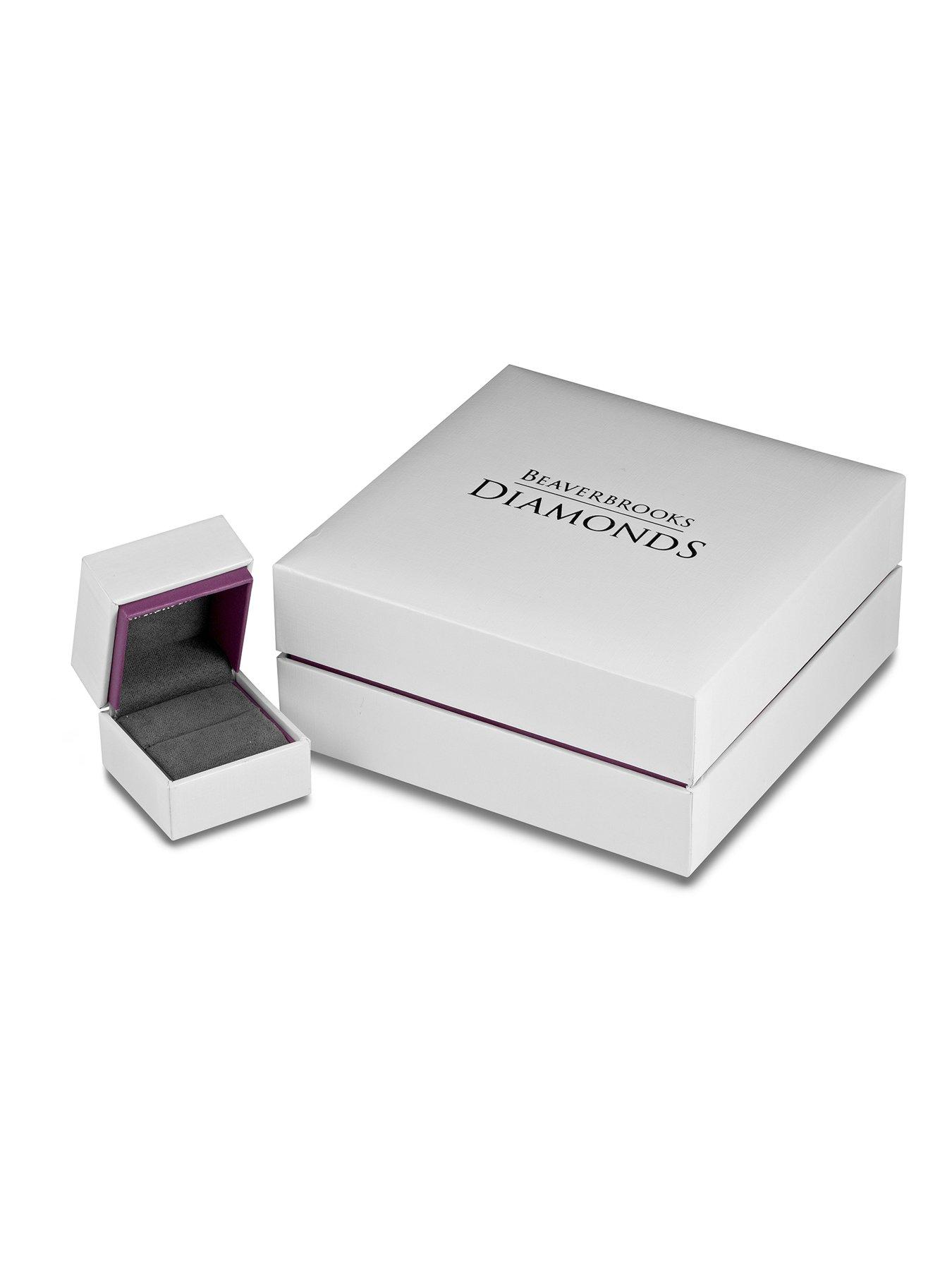 Image 4 of 6 of Beaverbrooks 18ct White Gold Diamond and Aquamarine Ring