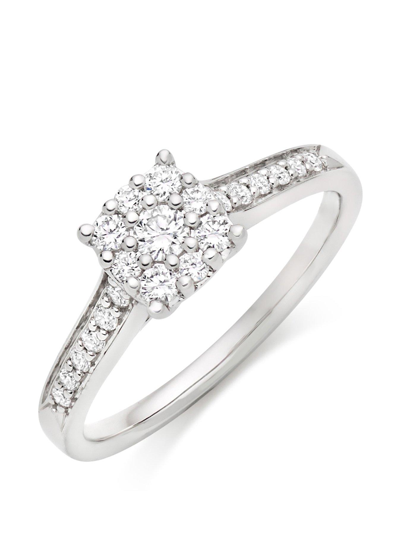 9 carat white sale gold ring price