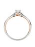  image of beaverbrooks-18ct-white-gold-and-rose-gold-diamond-rose-hearts-ring