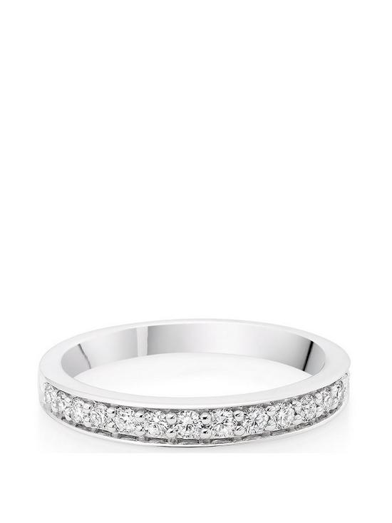 stillFront image of beaverbrooks-platinum-diamond-half-eternity-wedding-ring