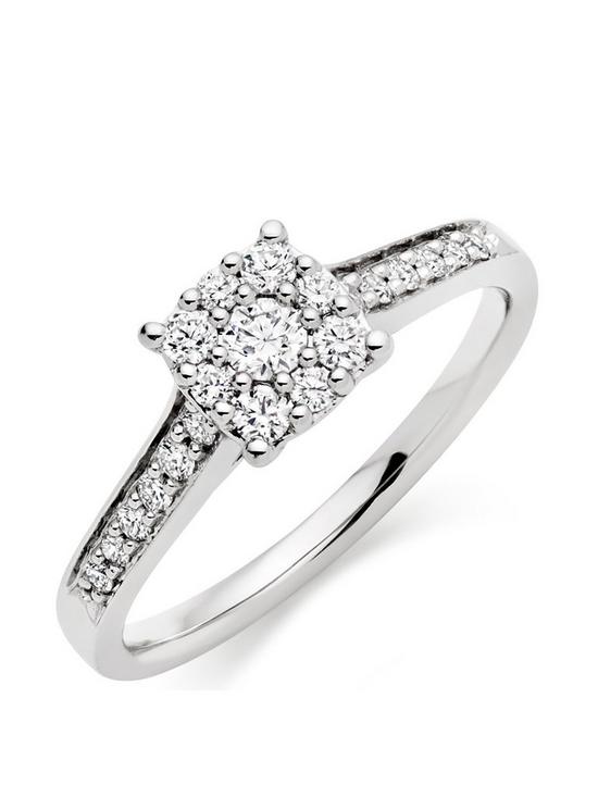 front image of beaverbrooks-platinum-diamond-cluster-ring