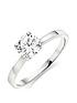  image of beaverbrooks-9ct-white-gold-cubic-zirconia-solitaire-ring