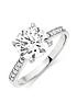  image of beaverbrooks-9ct-white-gold-cubic-zirconia-solitaire-ring