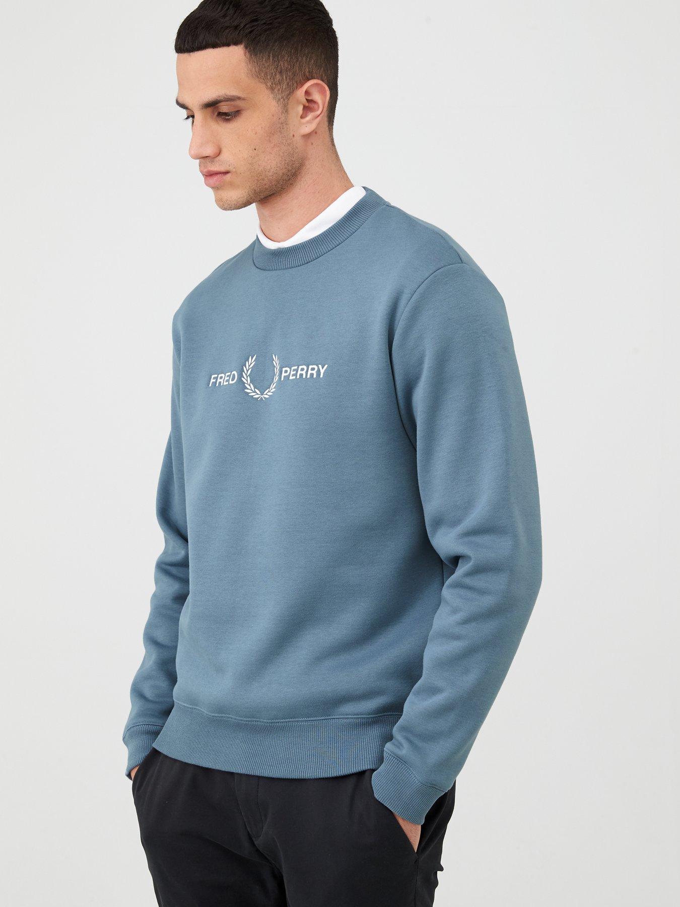 blue graphic sweatshirt