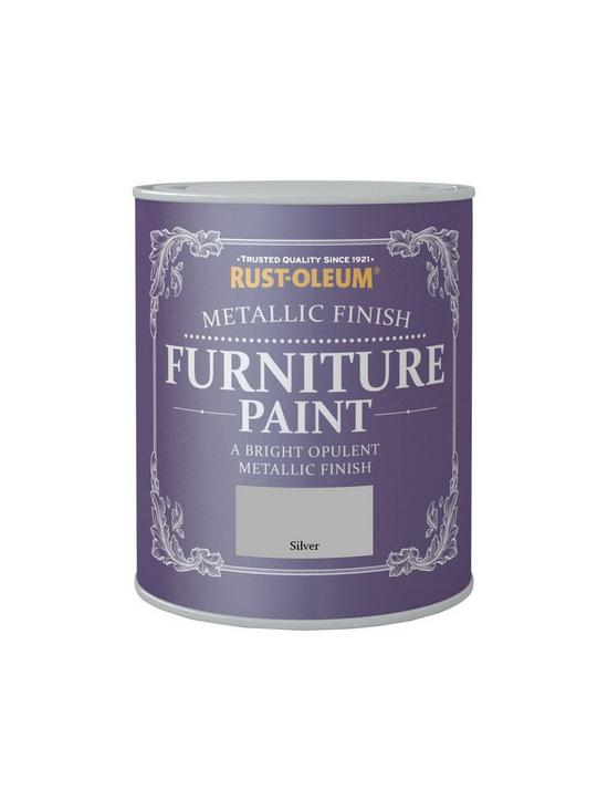 stillFront image of rust-oleum-metallic-finish-750-ml-furniture-paint-ndash-silver
