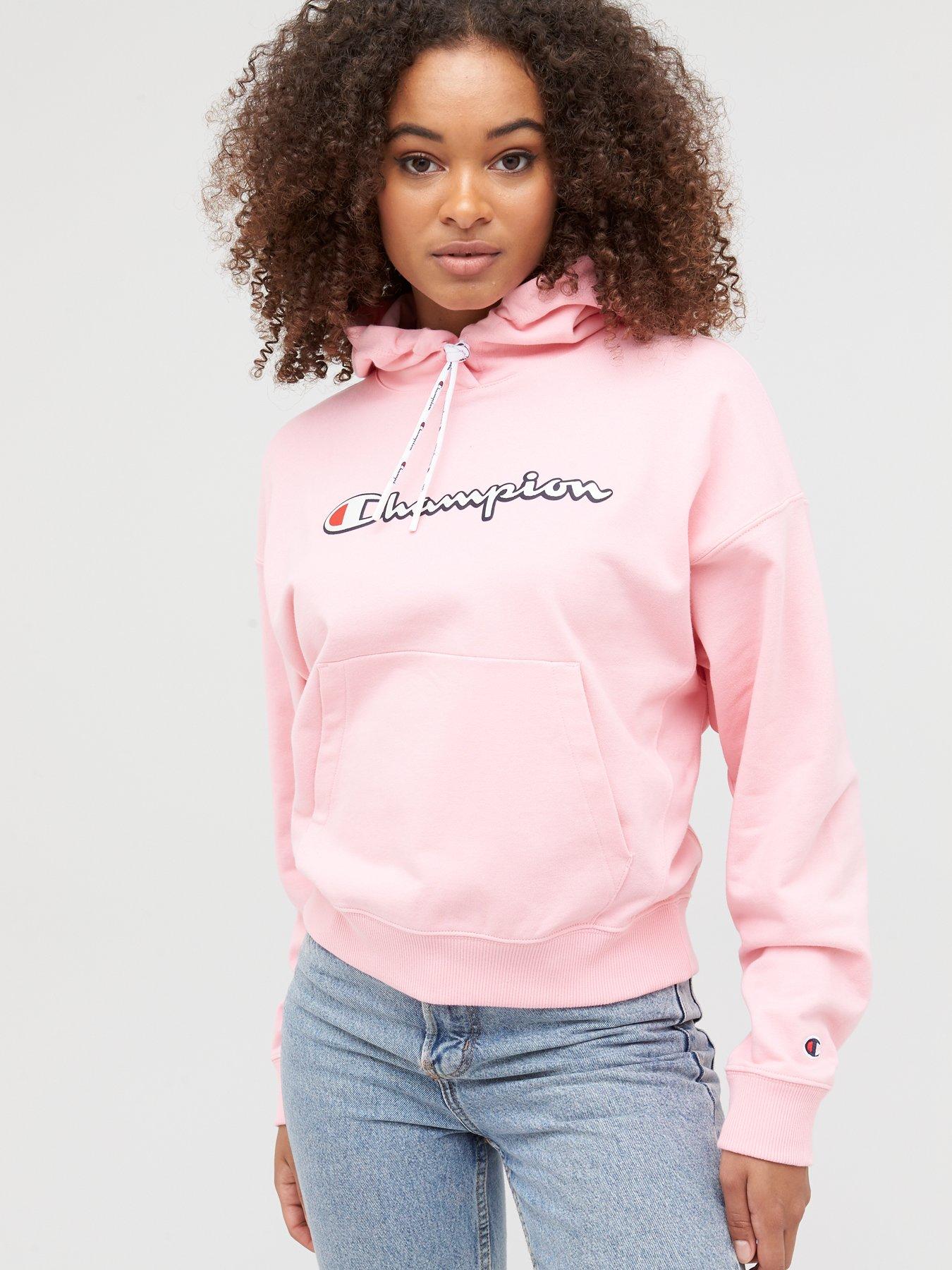 champion women hoodie pink