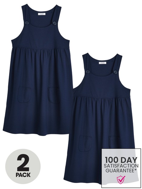 v-by-very-girls-2-pack-jersey-school-pinafore-navy