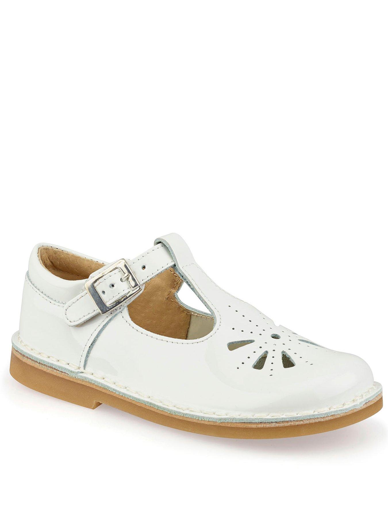 baby girl white t bar shoes