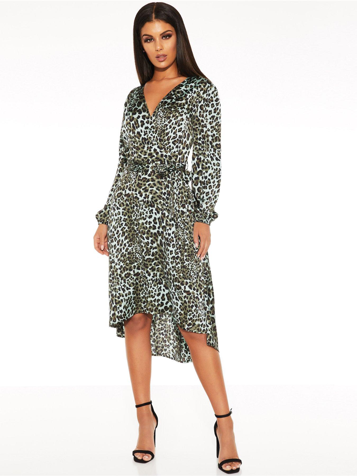 long sleeve dip hem dress